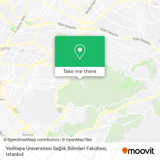 Yeditepe Üniversitesi Sağlık Bilimleri Fakültesi map