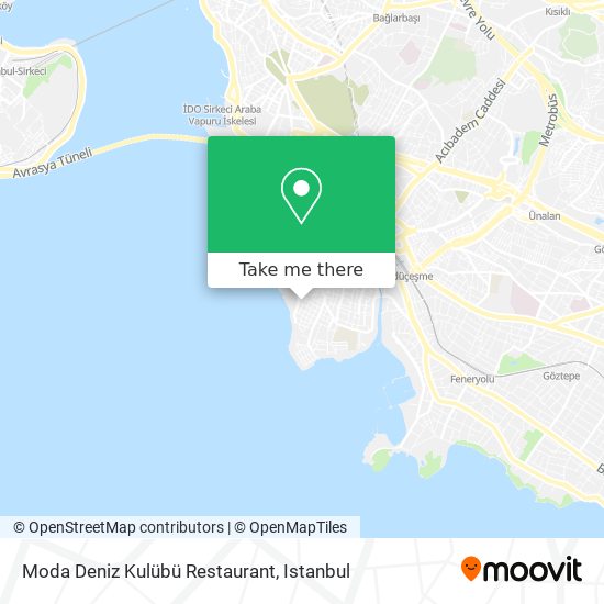 Moda Deniz Kulübü Restaurant map