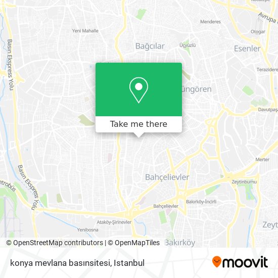 konya mevlana basınsitesi map