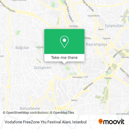 Vodafone FreeZone Ytu Festival Alani map