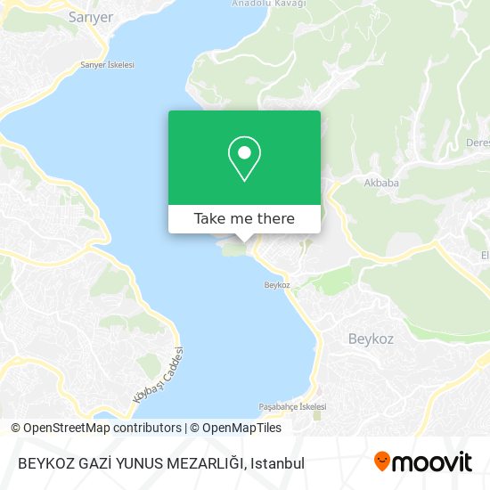 BEYKOZ GAZİ YUNUS MEZARLIĞI map