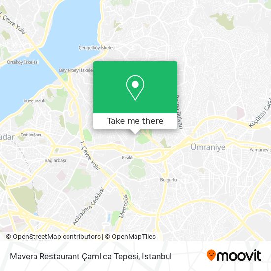 Mavera Restaurant Çamlıca Tepesi map