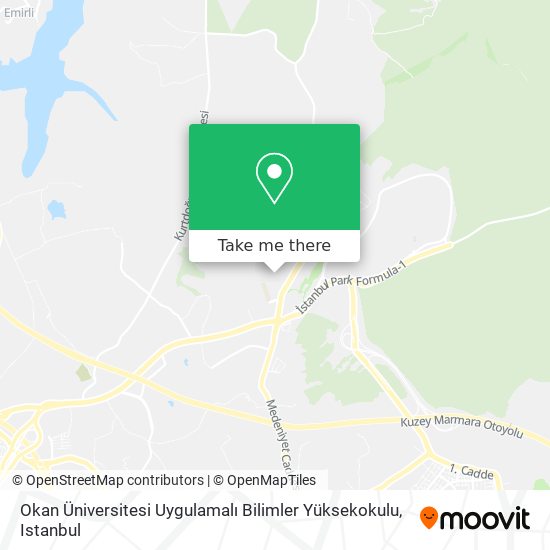 Okan Üniversitesi Uygulamalı Bilimler Yüksekokulu map