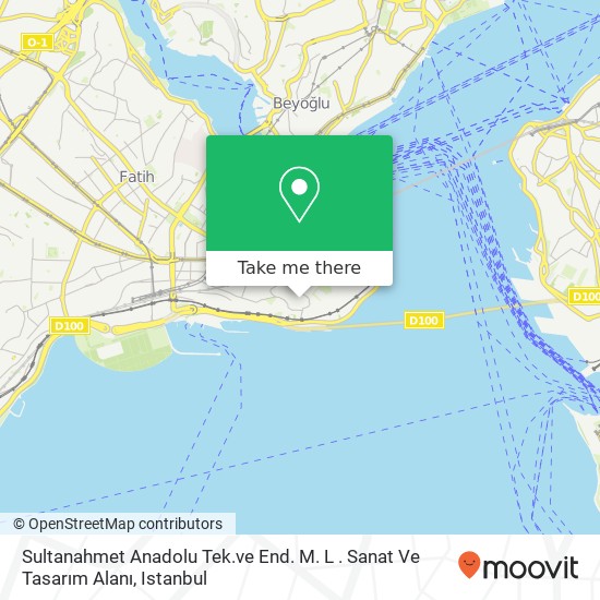 Sultanahmet Anadolu Tek.ve End. M. L . Sanat Ve Tasarım Alanı map