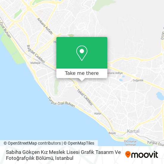 Sabiha Gökçen Kız Meslek Lisesi Grafik Tasarım Ve Fotoğrafçılık Bölümü map