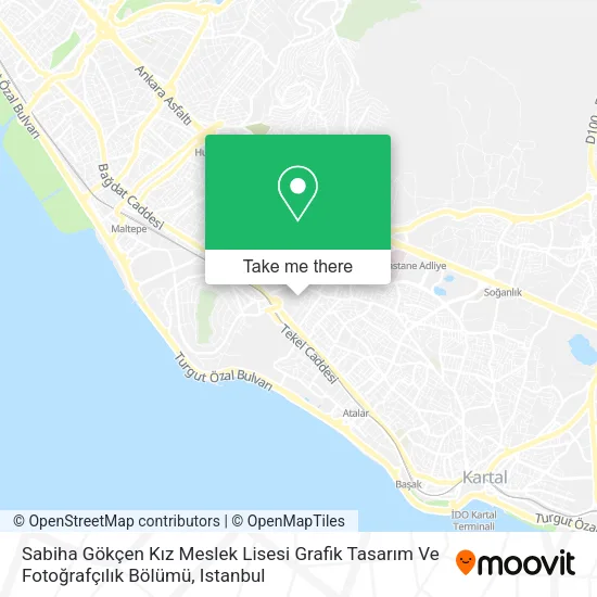 Sabiha Gökçen Kız Meslek Lisesi Grafik Tasarım Ve Fotoğrafçılık Bölümü map