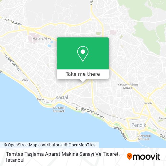 Tamtaş Taşlama Aparat Makina Sanayi Ve Ticaret map