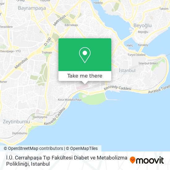 İ.Ü. Cerrahpaşa Tıp Fakültesi Diabet ve Metabolizma Polikliniği map