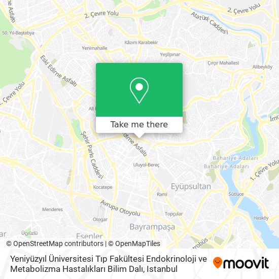 Yeniyüzyıl Üniversitesi Tıp Fakültesi Endokrinoloji ve Metabolizma Hastalıkları Bilim Dalı map