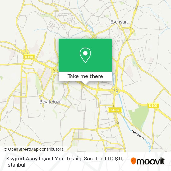 Skyport Asoy İnşaat Yapı Tekniği San. Tic. LTD ŞTİ map