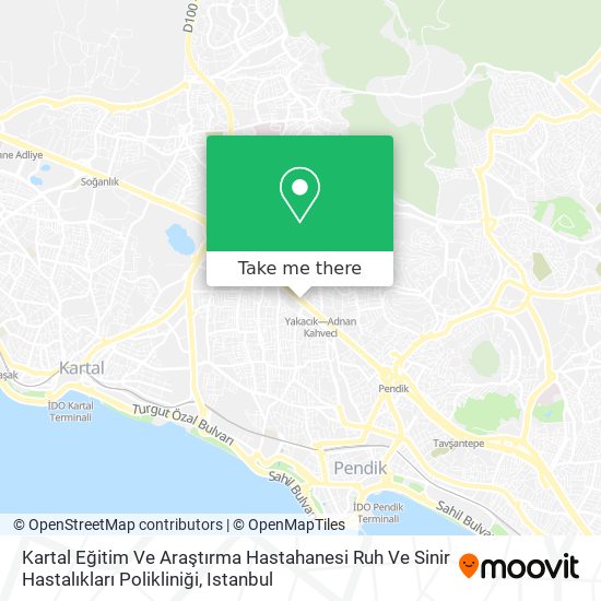 Kartal Eğitim Ve Araştırma Hastahanesi Ruh Ve Sinir Hastalıkları Polikliniği map