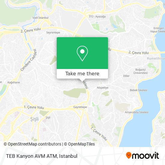 TEB Kanyon AVM ATM map