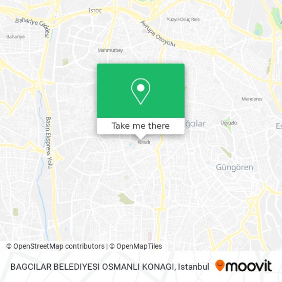 BAGCILAR BELEDIYESI OSMANLI KONAGI map