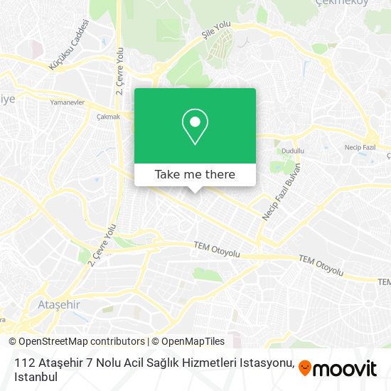 112 Ataşehir 7 Nolu Acil Sağlık Hizmetleri Istasyonu map