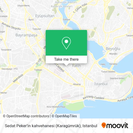 Sedat Peker'in kahvehanesi (Karagümrük) map