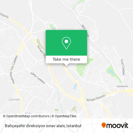 Bahçeşehir direksiyon sınav alanı map