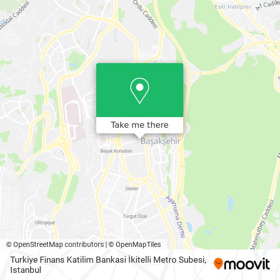 Turkiye Finans Katilim Bankasi İkitelli Metro Subesi map