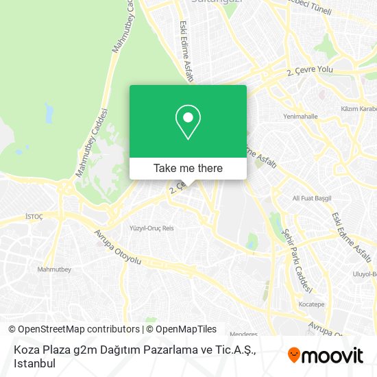 Koza Plaza g2m Dağıtım Pazarlama ve Tic.A.Ş. map