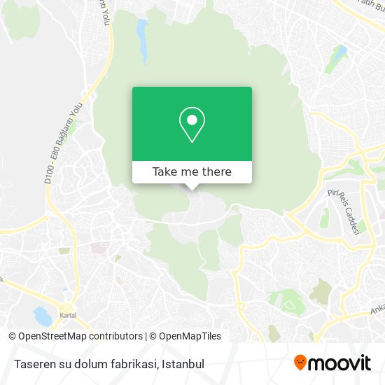 Taseren su dolum fabrikasi map