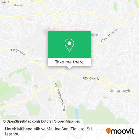 Untek Mühendislik ve Makine San. Tic. Ltd. Şti. map