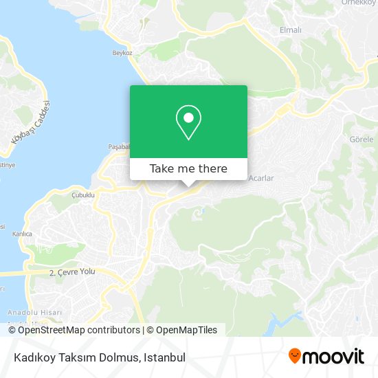 Kadıkoy Taksım Dolmus map