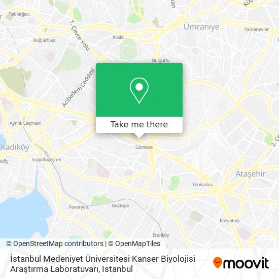 İstanbul Medeniyet Üniversitesi Kanser Biyolojisi Araştırma Laboratuvarı map