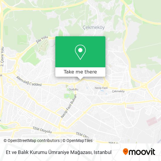 Et ve Balık Kurumu Ümraniye Mağazası map