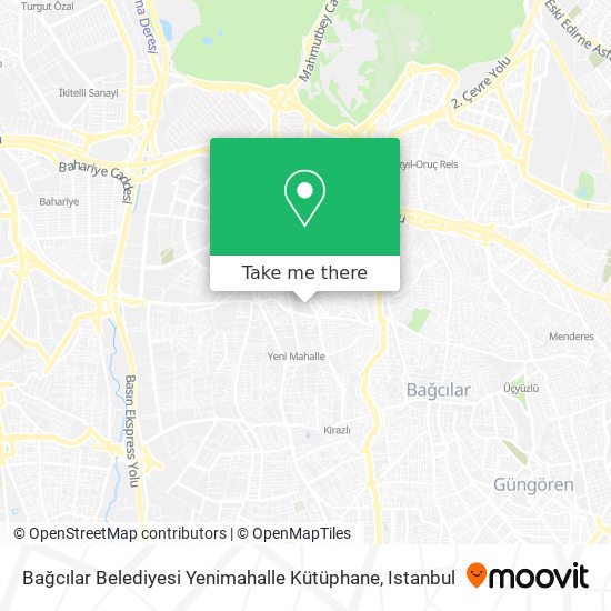 Bağcılar Belediyesi Yenimahalle Kütüphane map