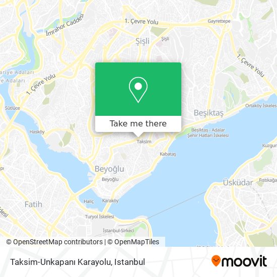 Taksim-Unkapanı Karayolu map