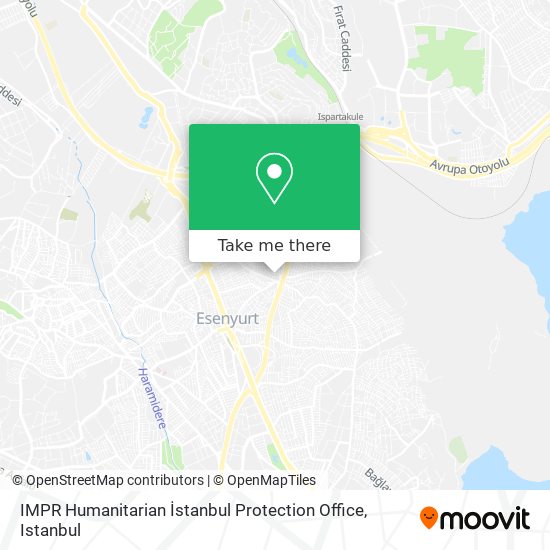 IMPR Humanitarian İstanbul Protection Office map