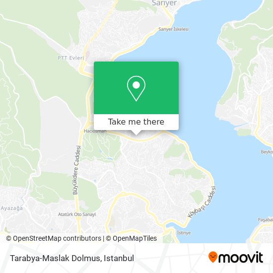 Tarabya-Maslak Dolmus map