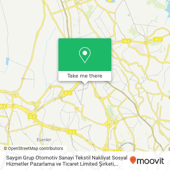 Saygın Grup Otomotiv Sanayi Tekstil Nakliyat Sosyal Hizmetler Pazarlama ve Ticaret Limited Şirketi map