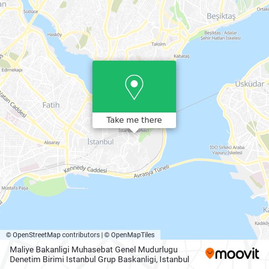 Maliye Bakanligi Muhasebat Genel Mudurlugu Denetim Birimi Istanbul Grup Baskanligi map