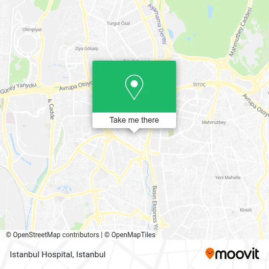 Istanbul Hospital map