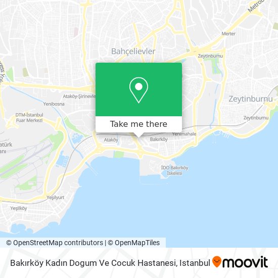 Bakırköy Kadın Dogum Ve Cocuk Hastanesi map