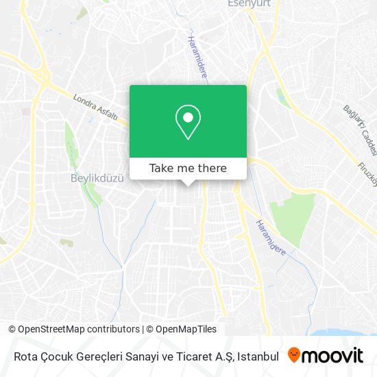 Rota Çocuk Gereçleri Sanayi ve Ticaret A.Ş map