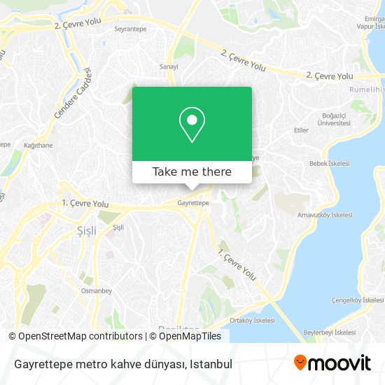 Gayrettepe metro kahve dünyası map