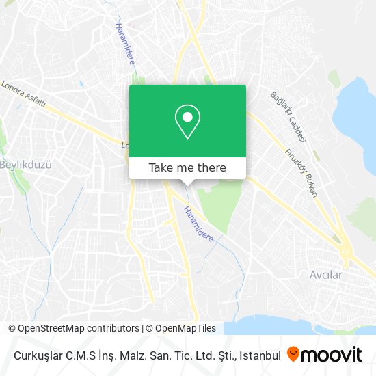 Curkuşlar C.M.S İnş. Malz. San. Tic. Ltd. Şti. map