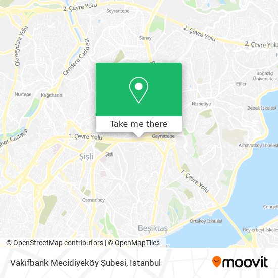 Vakıfbank Mecidiyeköy Şubesi map