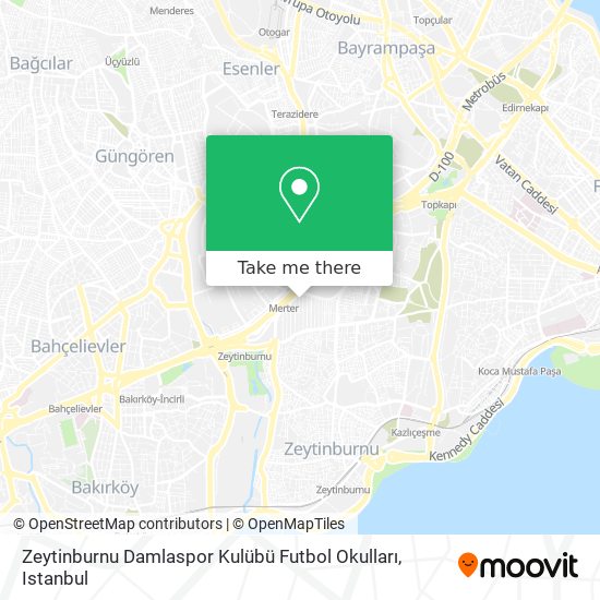 Zeytinburnu Damlaspor Kulübü Futbol Okulları map