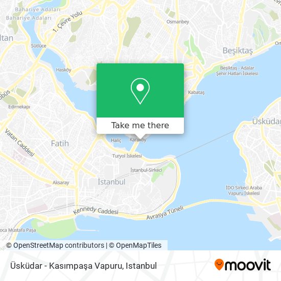 Üsküdar -  Kasımpaşa Vapuru map
