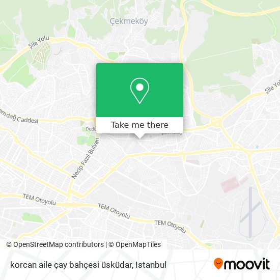 korcan aile çay bahçesi üsküdar map