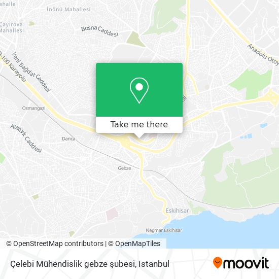 Çelebi Mühendislik gebze şubesi map