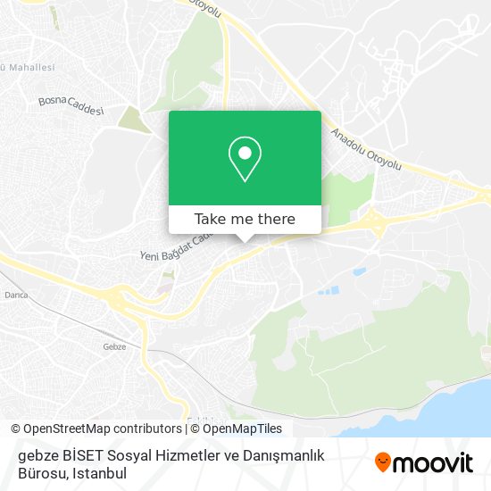 gebze BİSET Sosyal Hizmetler ve Danışmanlık Bürosu map