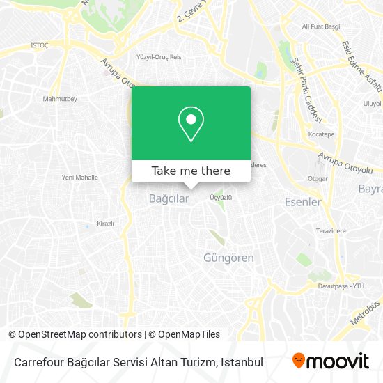 Carrefour Bağcılar Servisi Altan Turizm map