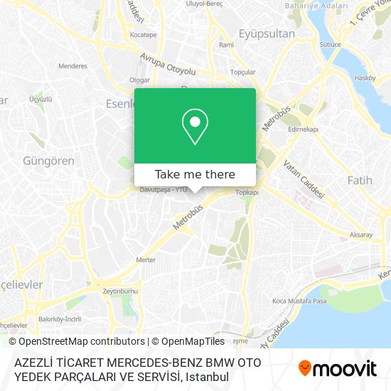 AZEZLİ TİCARET MERCEDES-BENZ BMW OTO YEDEK PARÇALARI VE SERVİSİ map