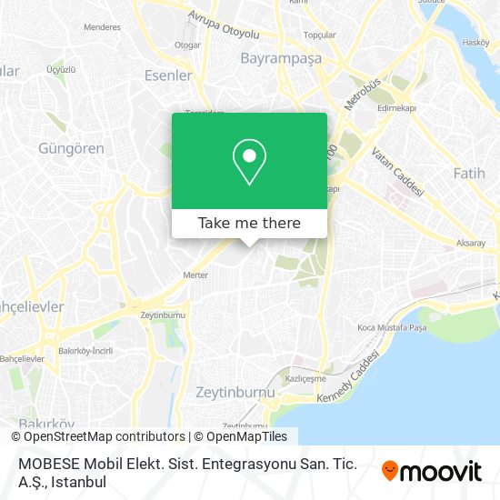 MOBESE Mobil Elekt. Sist. Entegrasyonu San. Tic. A.Ş. map