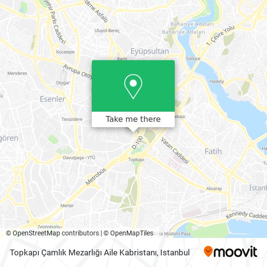 Topkapı Çamlık Mezarlığı Aile Kabristanı map