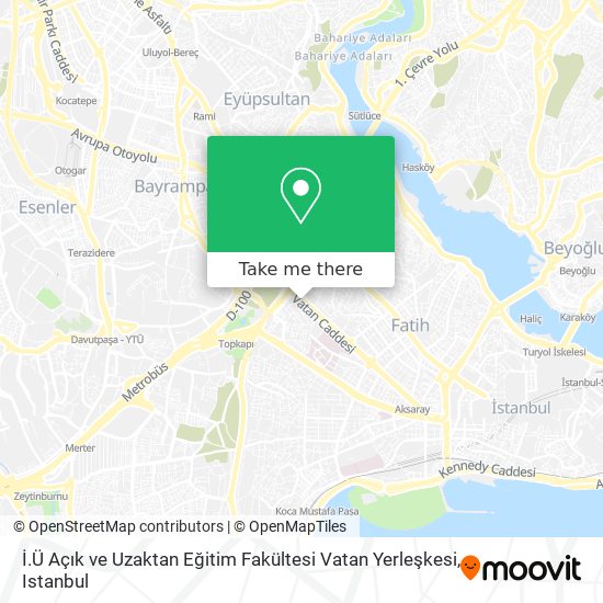 İ.Ü Açık ve Uzaktan Eğitim Fakültesi Vatan Yerleşkesi map