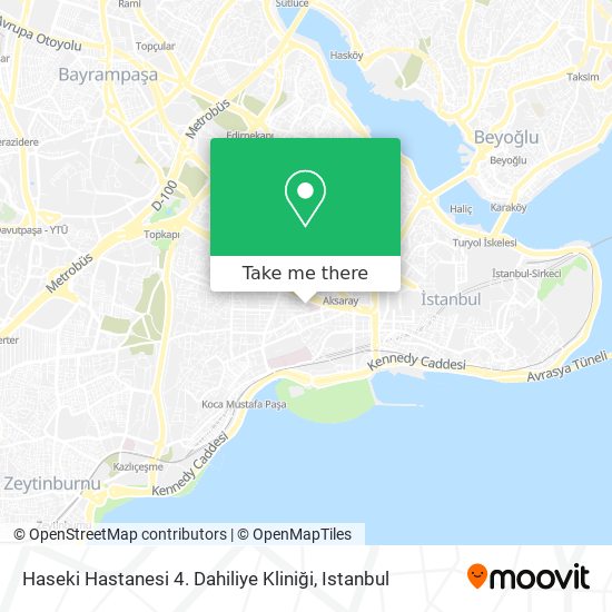 Haseki Hastanesi 4. Dahiliye Kliniği map